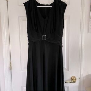 Dressbarn Black Plus Size Maxi V-Neck Tank Dress